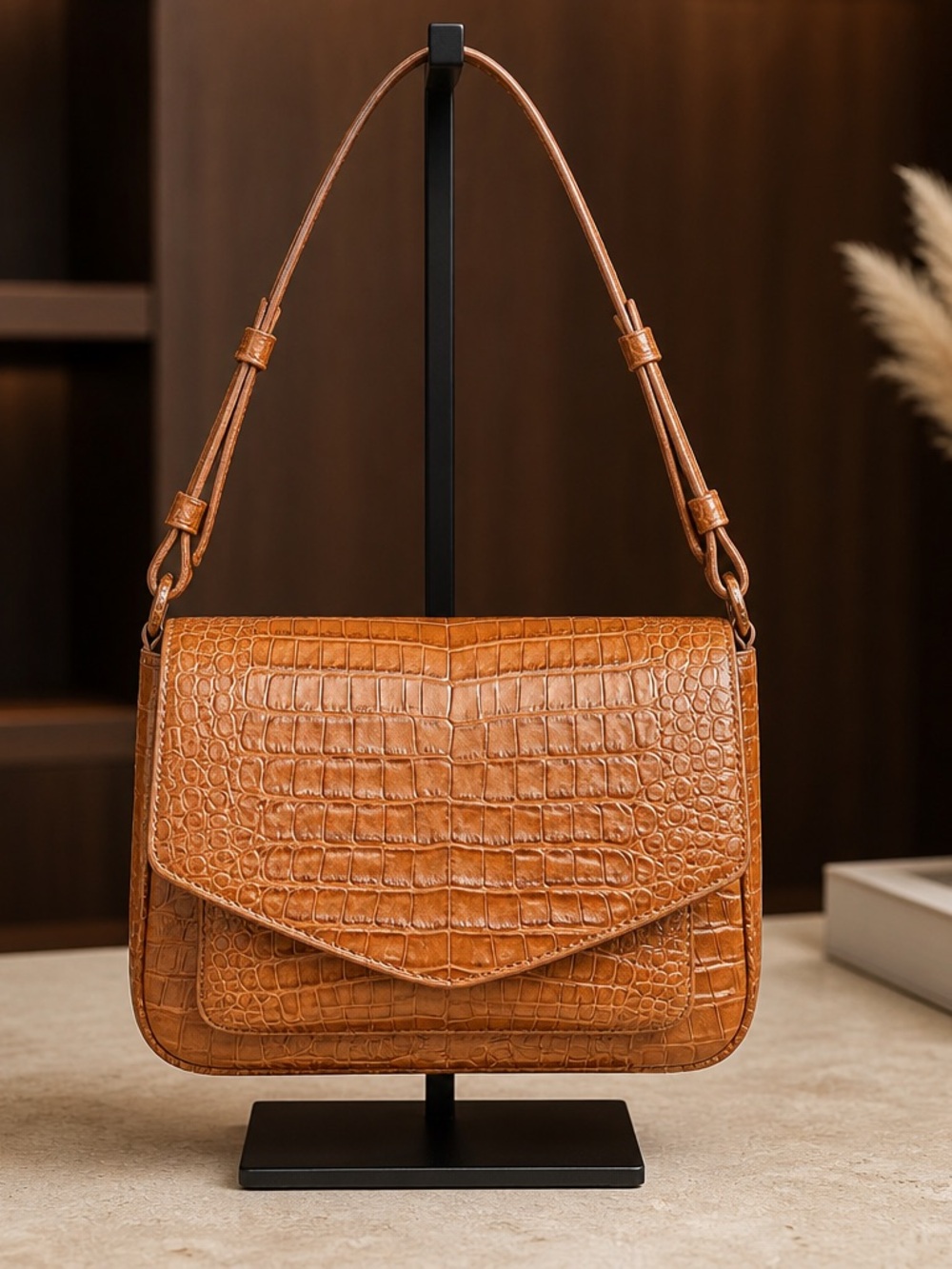 Nancy Gonzalez Tan Genuine crocodile Shoulder Bag